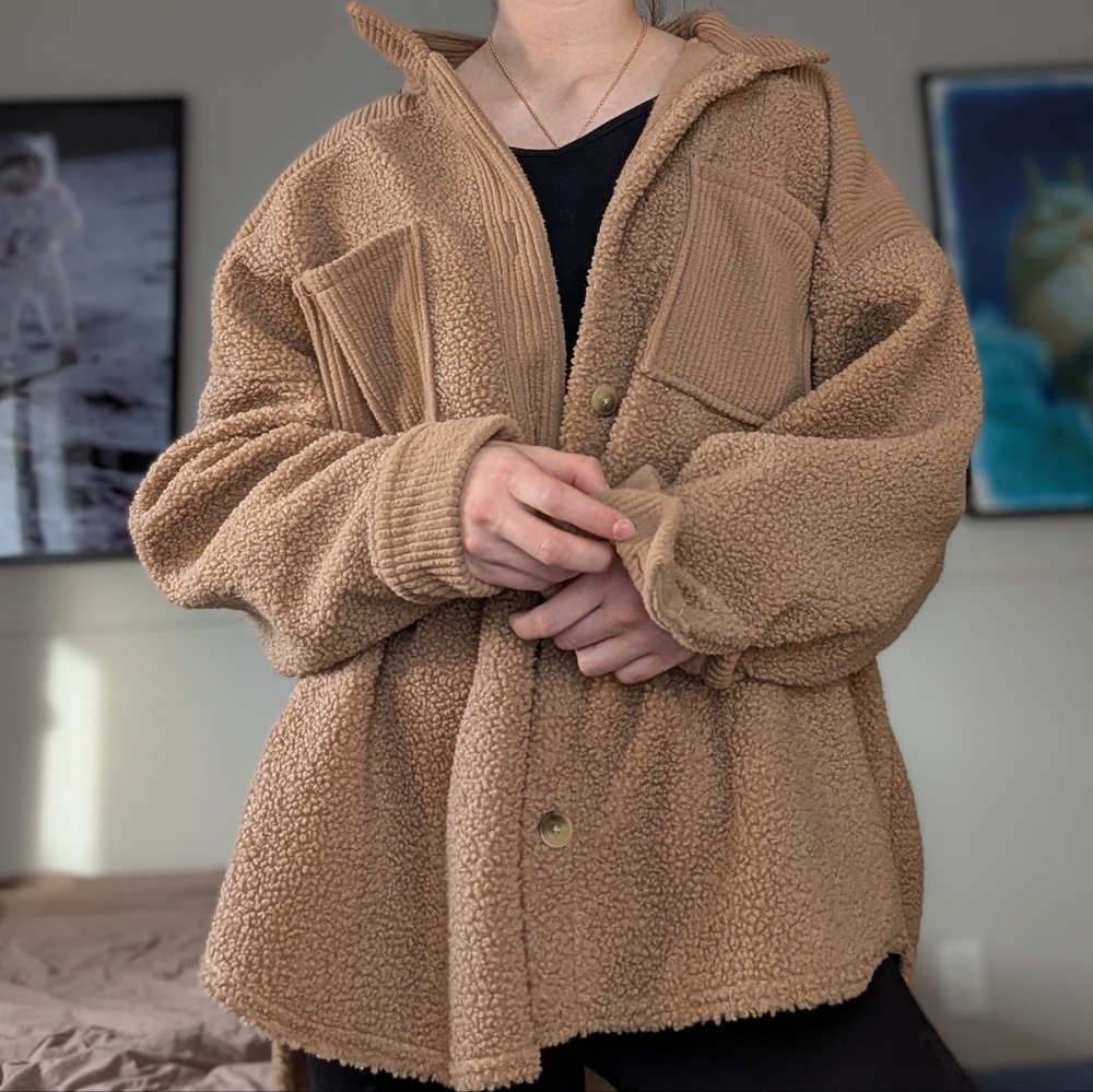 Cozy Tan Sherpa Jacket